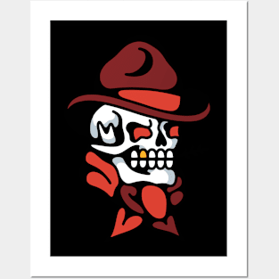 Skull cowboy Posters and Art